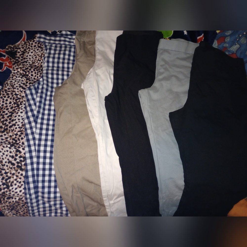 Mixed Print and Solid Leggings Bundle - Leopard, Gingham, and Basics